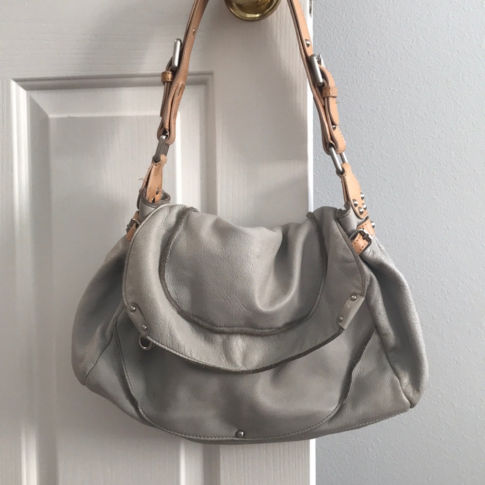 Genuine leather Kenneth Cole gray purse